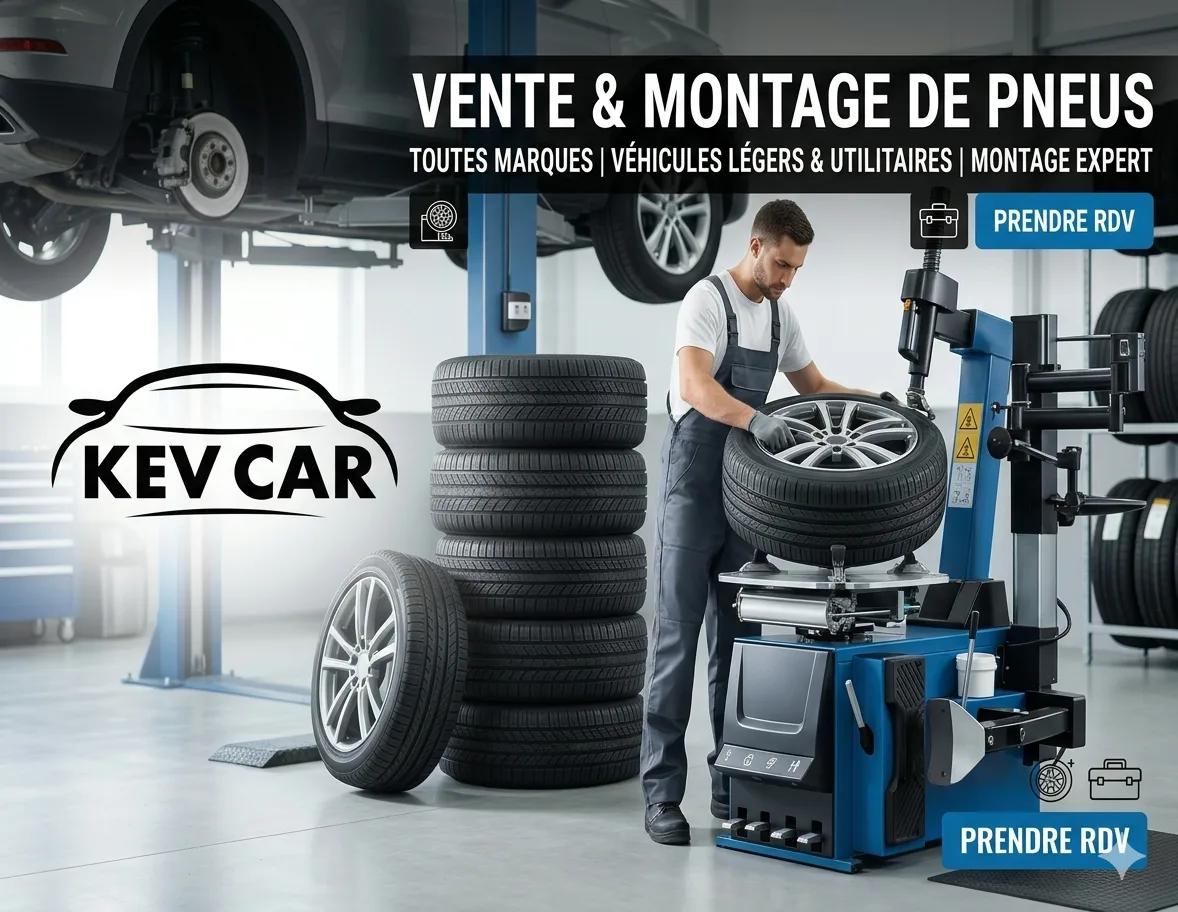Kev Car — Vente et montage de pneus toutes marques pour véhicules légers et utilitaires